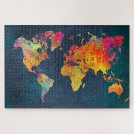 wereldkaart, 40,6 x 50,8 cm, 520 stuks, puzzel, legpuzzel