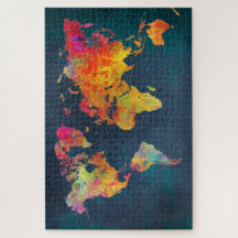 wereldkaart, 40,6 x 50,8 cm, 520 stuks, puzzel,