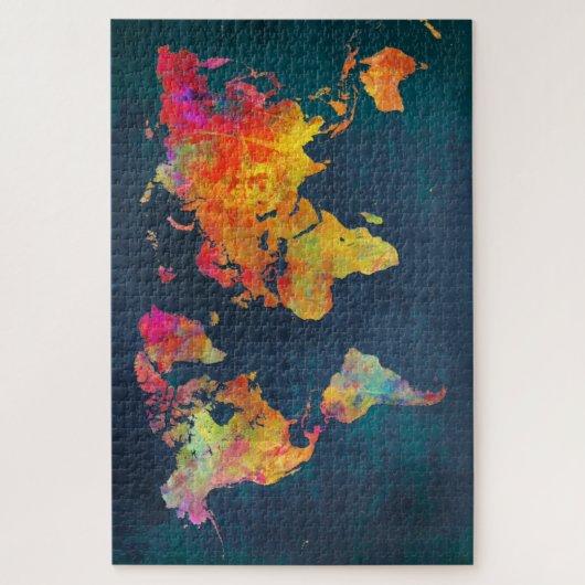 wereldkaart, 40,6 x 50,8 cm, 520 stuks, puzzel, legpuzzel (Verticaal)