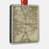 wereldkaart 4 metalen ornament (Rechts)
