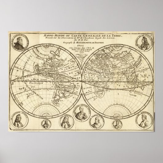 WERELDKAART 4 POSTER (Voorkant)