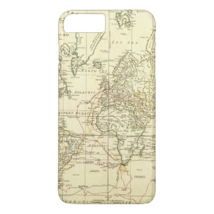 wereldkaart 5 	iPhone 8/7 plus hoesje