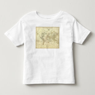 wereldkaart 5 kinder shirts