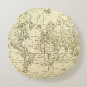 wereldkaart 5 rond kussen