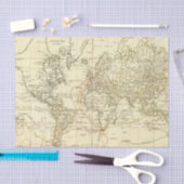 wereldkaart 5 tissuepapier (Craft)
