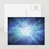 WERELDKAART 6 BRIEFKAART (Voorkant / Achterkant)