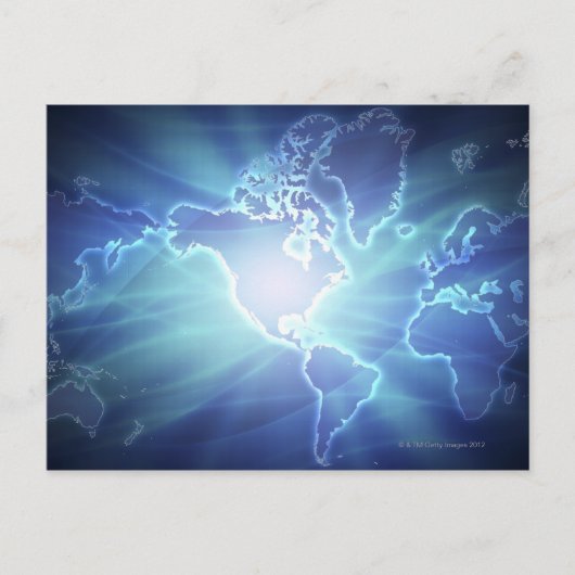 WERELDKAART 6 BRIEFKAART (Voorkant)