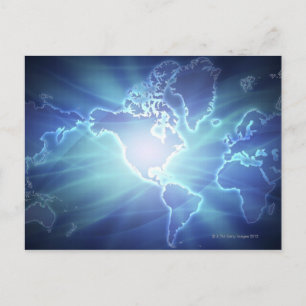 WERELDKAART 6 BRIEFKAART