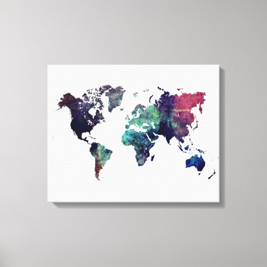 WERELDKAART 6 CANVAS AFDRUK (Voorkant)