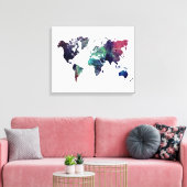 WERELDKAART 6 CANVAS AFDRUK (Insitu (Woonkamer))