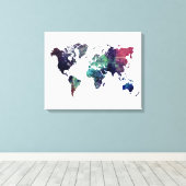 WERELDKAART 6 CANVAS AFDRUK (Insitu (Houten vloer))