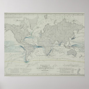 WERELDKAART 7 POSTER