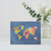 WERELDKAART 8 BRIEFKAART (Staand voorkant)