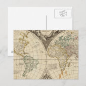 WERELDKAART 8 BRIEFKAART (Voorkant / Achterkant)