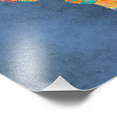 WERELDKAART 8 FOTO AFDRUK (Hoek)