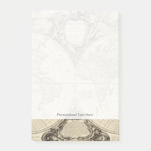 wereldkaart 8 post-it® notes (Voorkant)