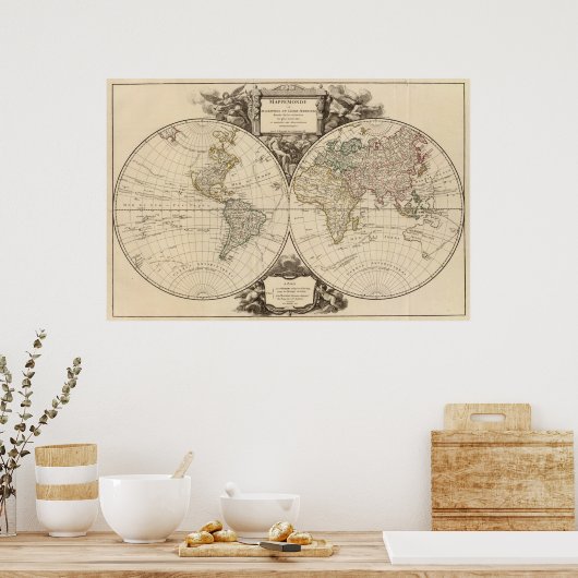 WERELDKAART 8 POSTER (Keuken)