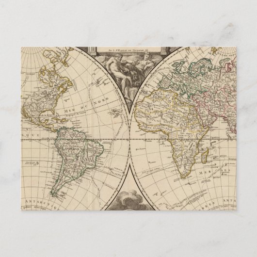 WERELDKAART 9 BRIEFKAART (Voorkant)