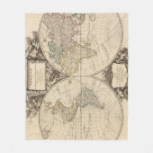 wereldkaart 9 fleece deken (Voorkant)