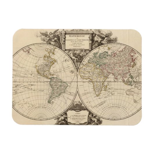 WERELDKAART 9 MAGNEET (Horizontaal)
