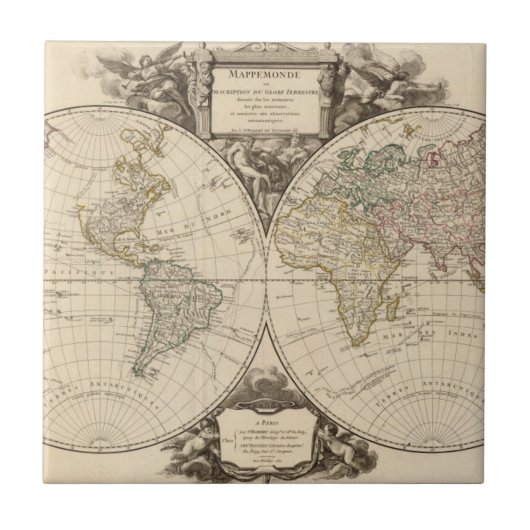 wereldkaart 9 tegeltje (Voorkant)