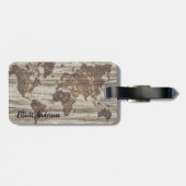  Wereldkaart aangepaste bagagelabel (Achterkant horizontaal)