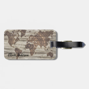  Wereldkaart aangepaste bagagelabel