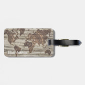 Wereldkaart aangepaste bagagelabel (Achterkant horizontaal)