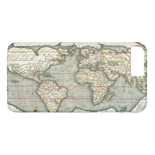  Wereldkaart Abraham Ortelius 1587-1595 Case-Mate iPhone Case (Achterkant (Horizontaal))