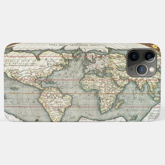  Wereldkaart Abraham Ortelius 1587-1595 Case-Mate iPhone Case (Achterkant (horizontaal))
