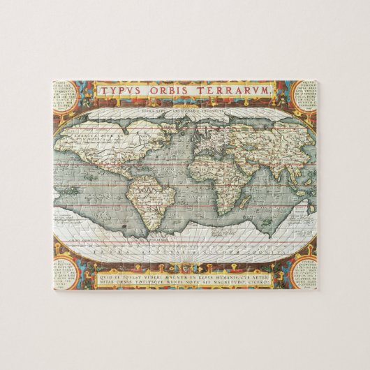  Wereldkaart Abraham Ortelius 1587-1595 Legpuzzel (Horizontaal)