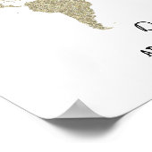 wereldkaart abstracte kunst poster (Hoek)