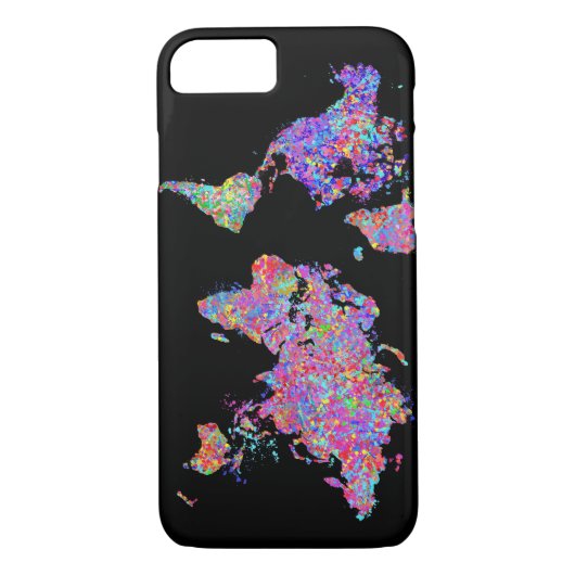 wereldkaart, Action Painting Case-Mate iPhone Case (Achterkant)
