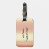 Wereldkaart Adres Laat avontuur Gold Coral beginne Bagagelabel (Achterkant verticaal)