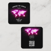 Wereldkaart Adventure-reisgids Vierkante Visitekaartje (Voorkant / Achterkant)