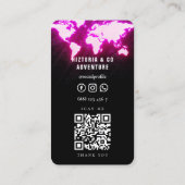 Wereldkaart Adventure-reisgids Visitekaartje (Achterkant)