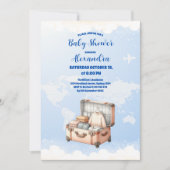 Wereldkaart Adventure wacht op Baby shower Kaart (Voorkant)