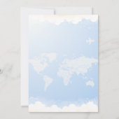 Wereldkaart Adventure wacht op Baby shower Kaart (Achterkant)