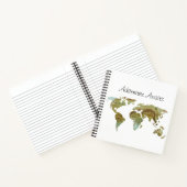 Wereldkaart Adventure wacht op reizen Notitieboek (Binnen)