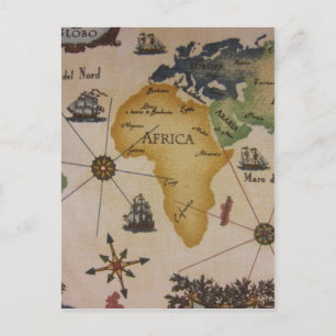 Wereldkaart - Afrika Briefkaart