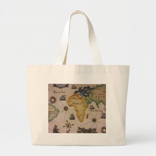 Wereldkaart - Afrika Grote Tote Bag (Voorkant)