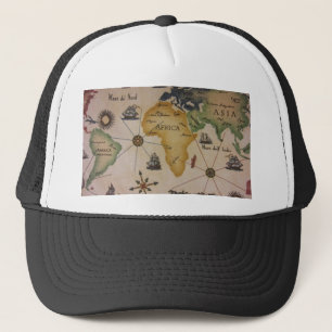 Wereldkaart - Afrika Trucker Pet