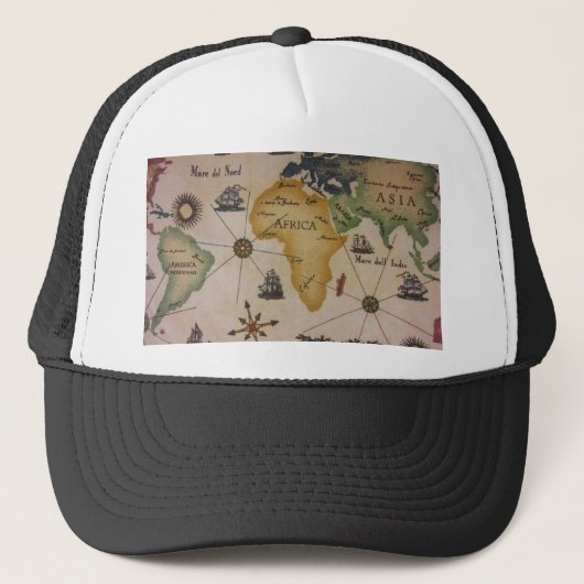 Wereldkaart - Afrika Trucker Pet (Voorkant)