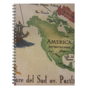Wereldkaart - Amerika Notitieboek