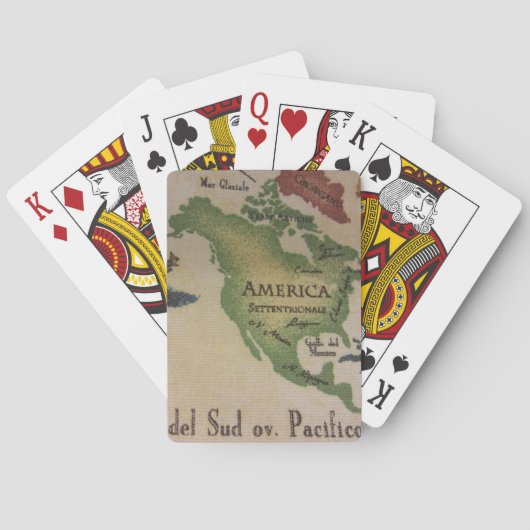 Wereldkaart - Amerika Speelkaarten (Achterkant)