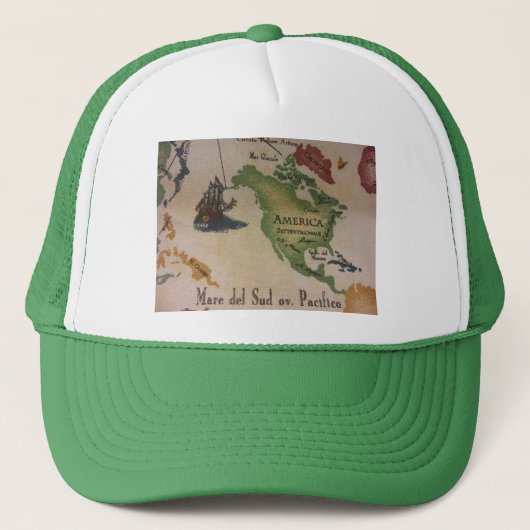 Wereldkaart - Amerika Trucker Pet (Voorkant)