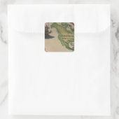 Wereldkaart - Amerika Vierkante Sticker (Tas)
