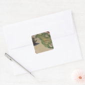 Wereldkaart - Amerika Vierkante Sticker (Envelop)