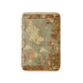 Wereldkaart Antiek 1886 geïllustreerd Badmat (Voorkant Verticaal)