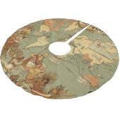 Wereldkaart Antiek 1886 geïllustreerd Kerstboom Rok (Gekanteld)